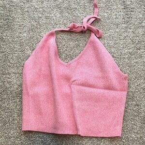 Tilly's women's‎ Pink Halter Knit Tank Top size xxl